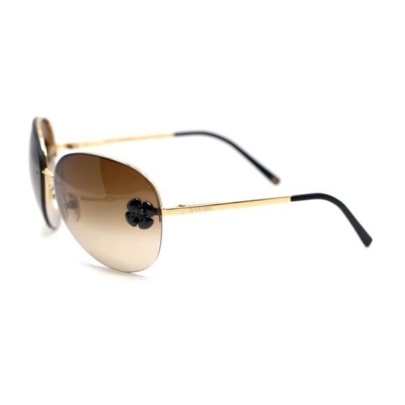 Chanel Dark Honey Brown Aviator Sunglasses - Picture 6 of 16